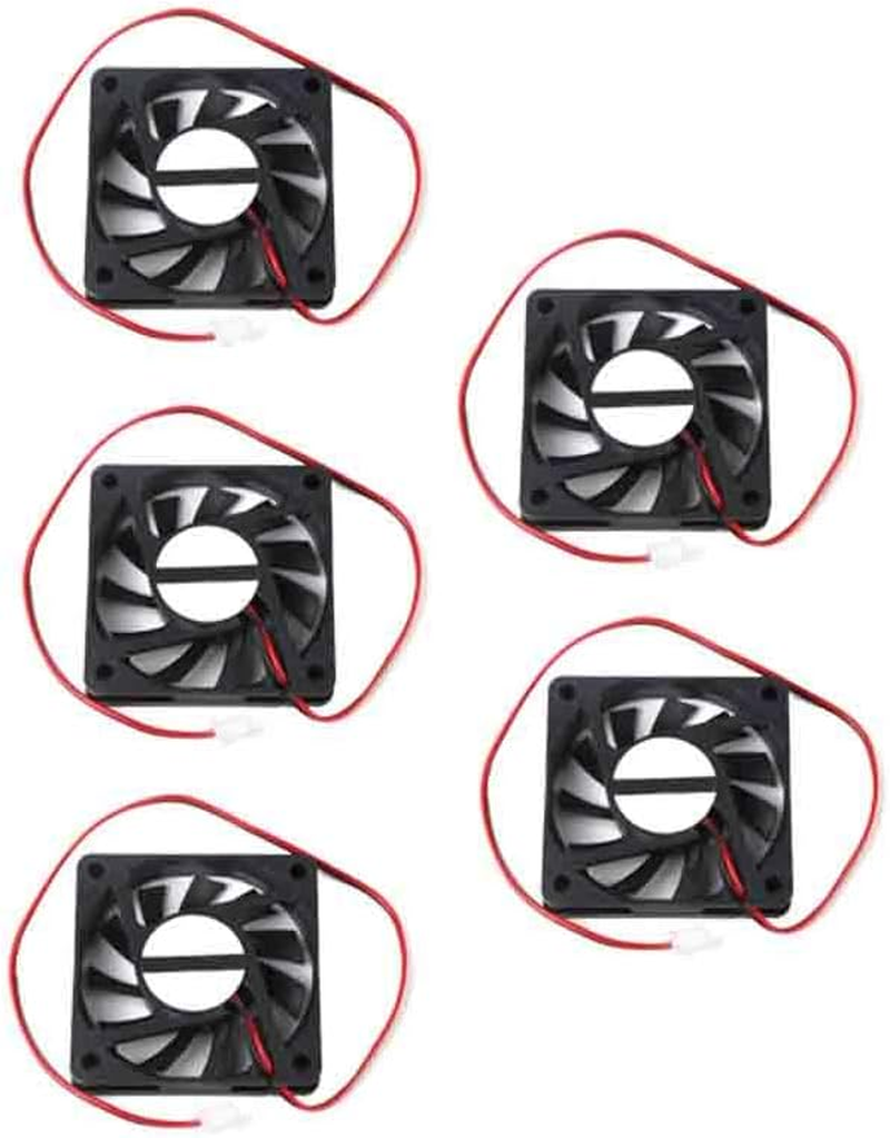 5PCS DC 12V 6010 Brushless Cooling Fan Oil Bearings Fan 60X60X10Mm for Cooling DIY PC Computer Case CPU Coolers Radiators Fan-2 Pin image number 4
