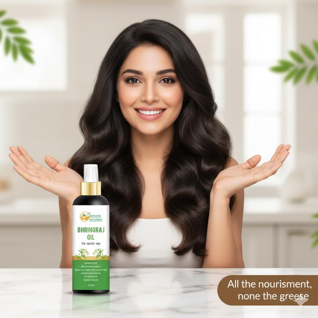 Herbs Botanica Bhringraj Hair Oil 200 Ml &ndash; Pure, Natural Herbal Oil for Nourishing, Conditioning & DIY Haircare image number 3