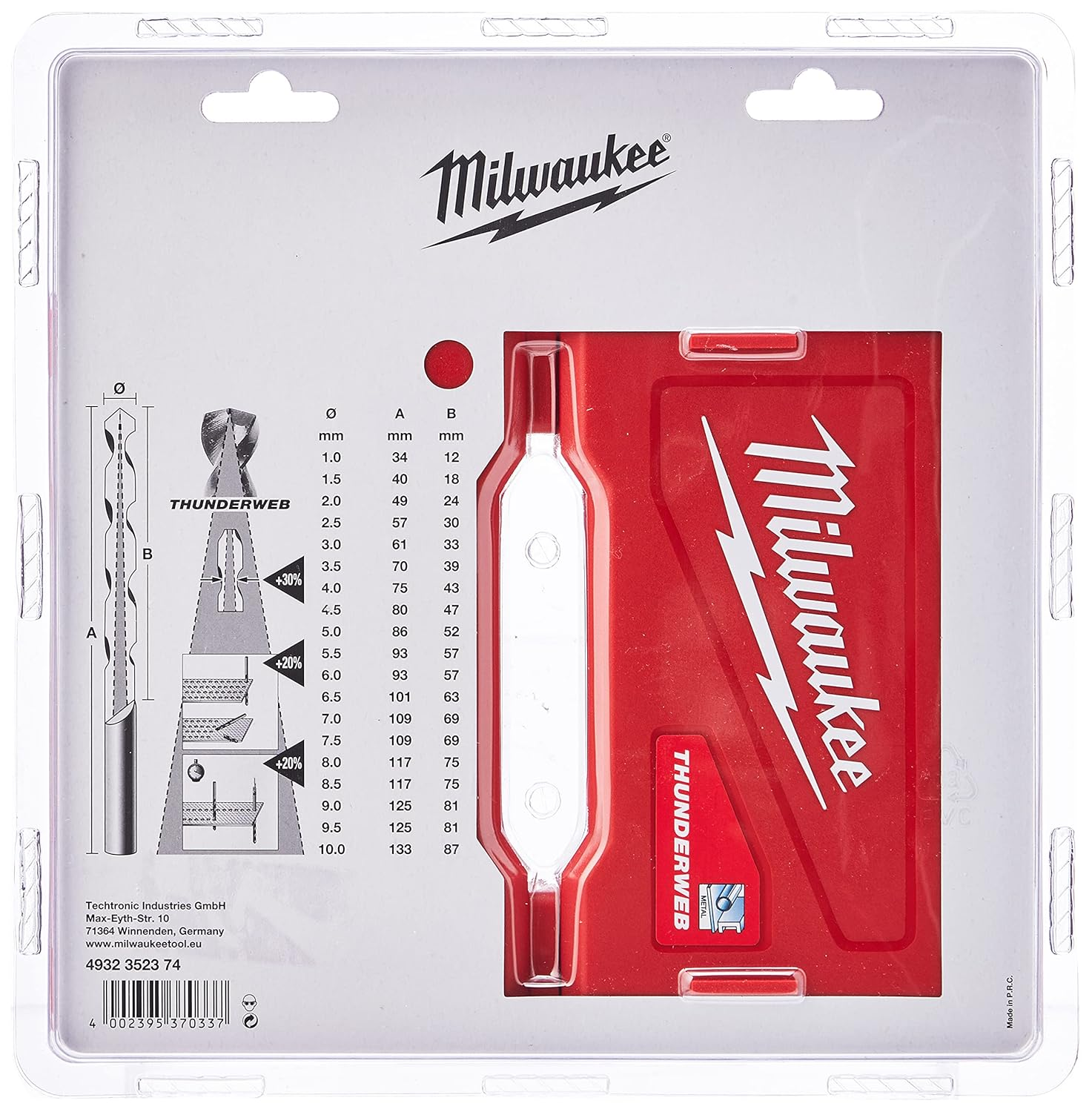 Milwaukee 4932352374 Drill, Set 19 Piece 1-10Mm image number 3