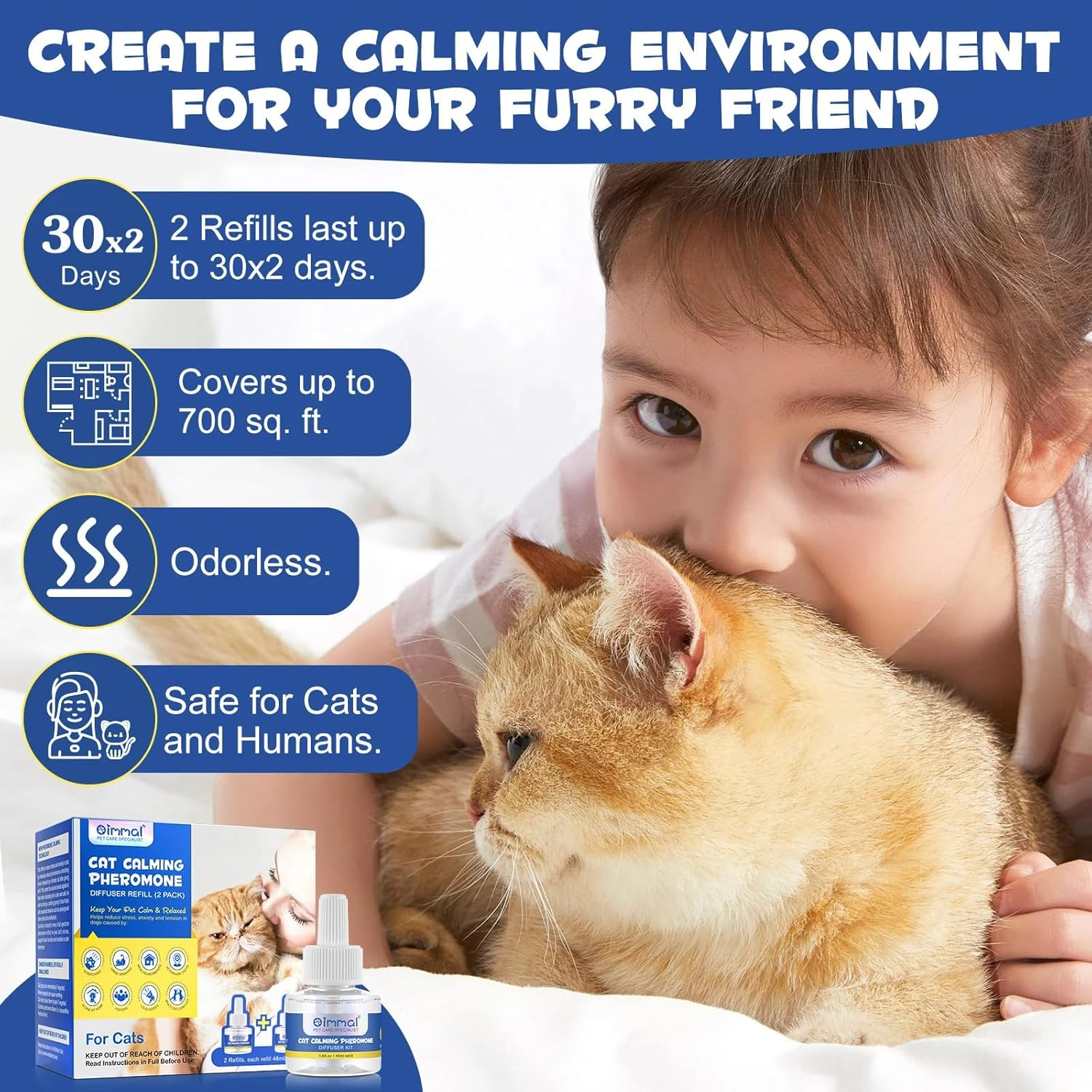Cat Calming Phermone Solution Refills | Mimics Natural Pheromones | Reduces Stress and Unwanted Behaviors | 2 Pack, 48Ml Each image number 6