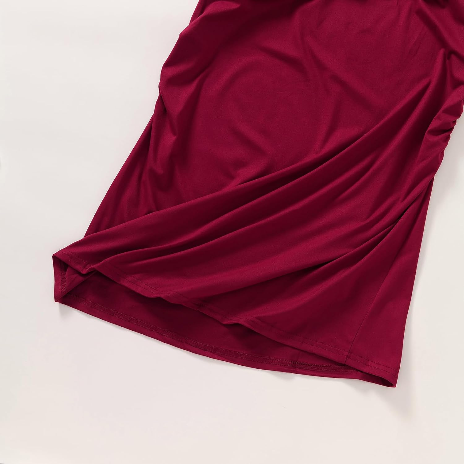 Women'S Ruffle off Shoulder Maternity Dress Knee Length Bodycon for Baby Shower image number 2