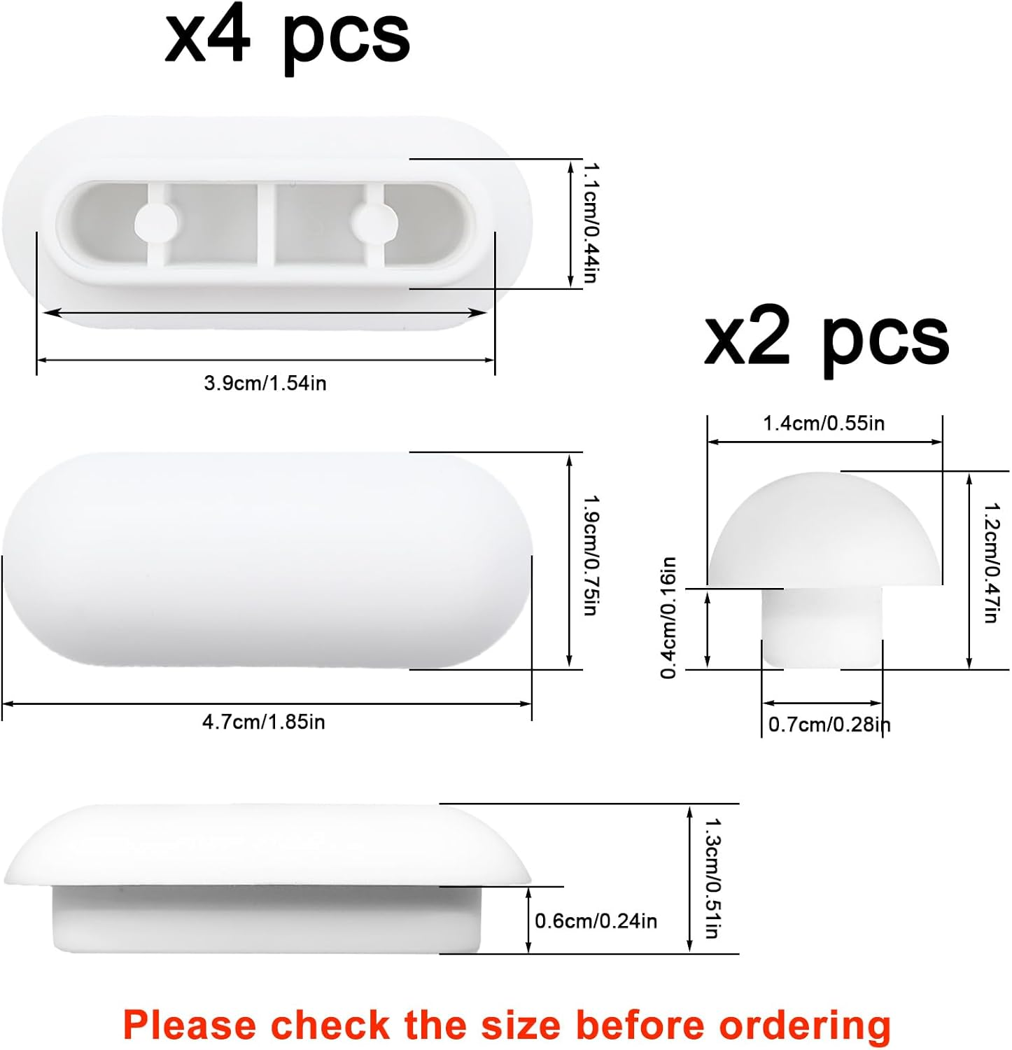 6 Pieces Buffer Toilet Seat, Toilet Seat Buffer, Toilet Lid Buffer, Toilet Lid Stopper, Spacer for Toilet Seat Damper, Toilet Seat Cover Buffer for Toilet Seat, for Home, Office, Hotel (White) image number 4
