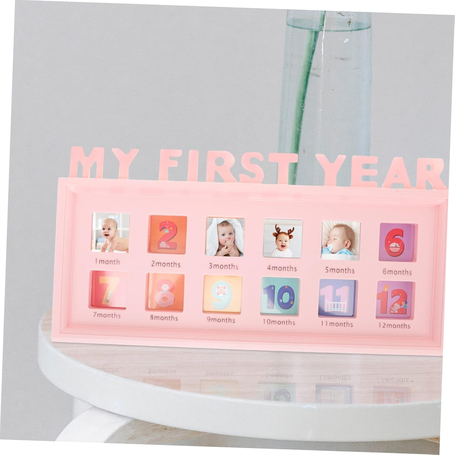 Boy Girl'S Growth Photo Frame Month Milestone Frame Boy Girl Growth Frame for Book image number 2