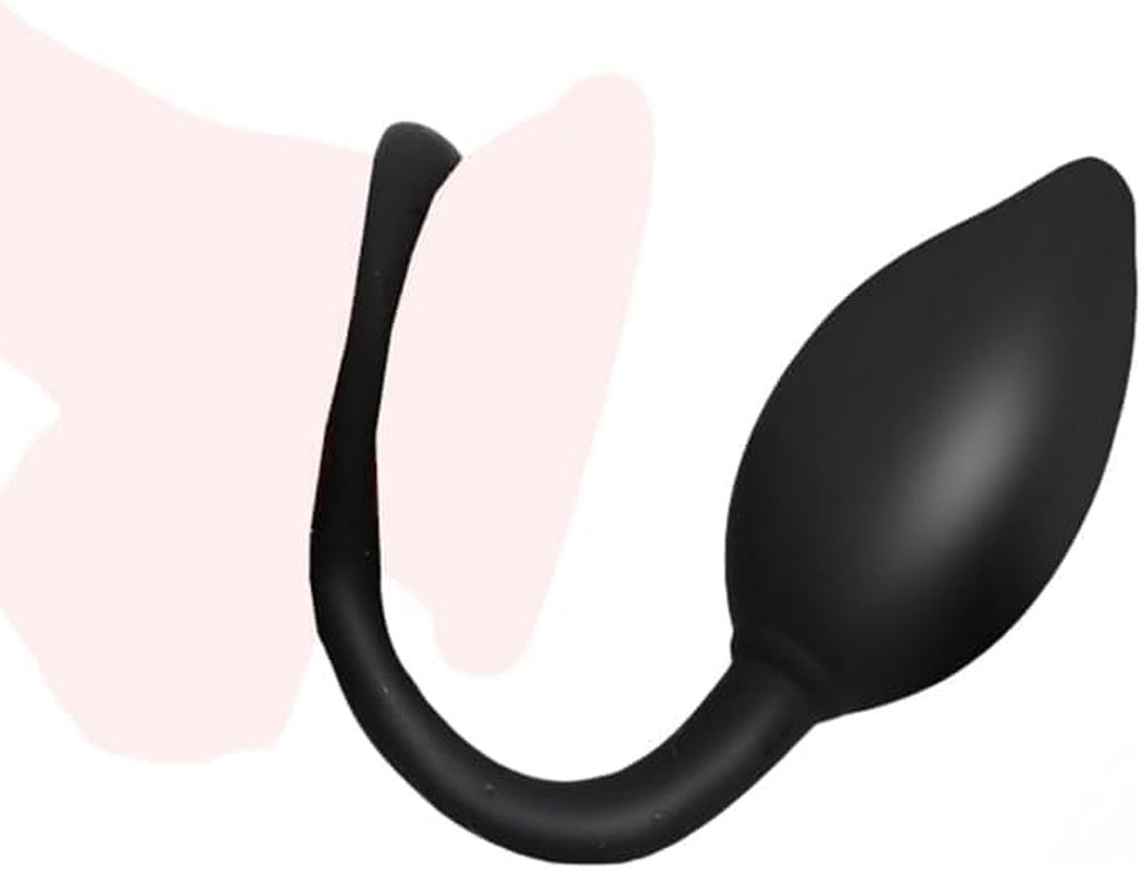 Silicone Anal Plug and Massage Penis Ring for Men and Women, Waterproof Anal Plug with Pull Ring Adult Sex Toy image number 3