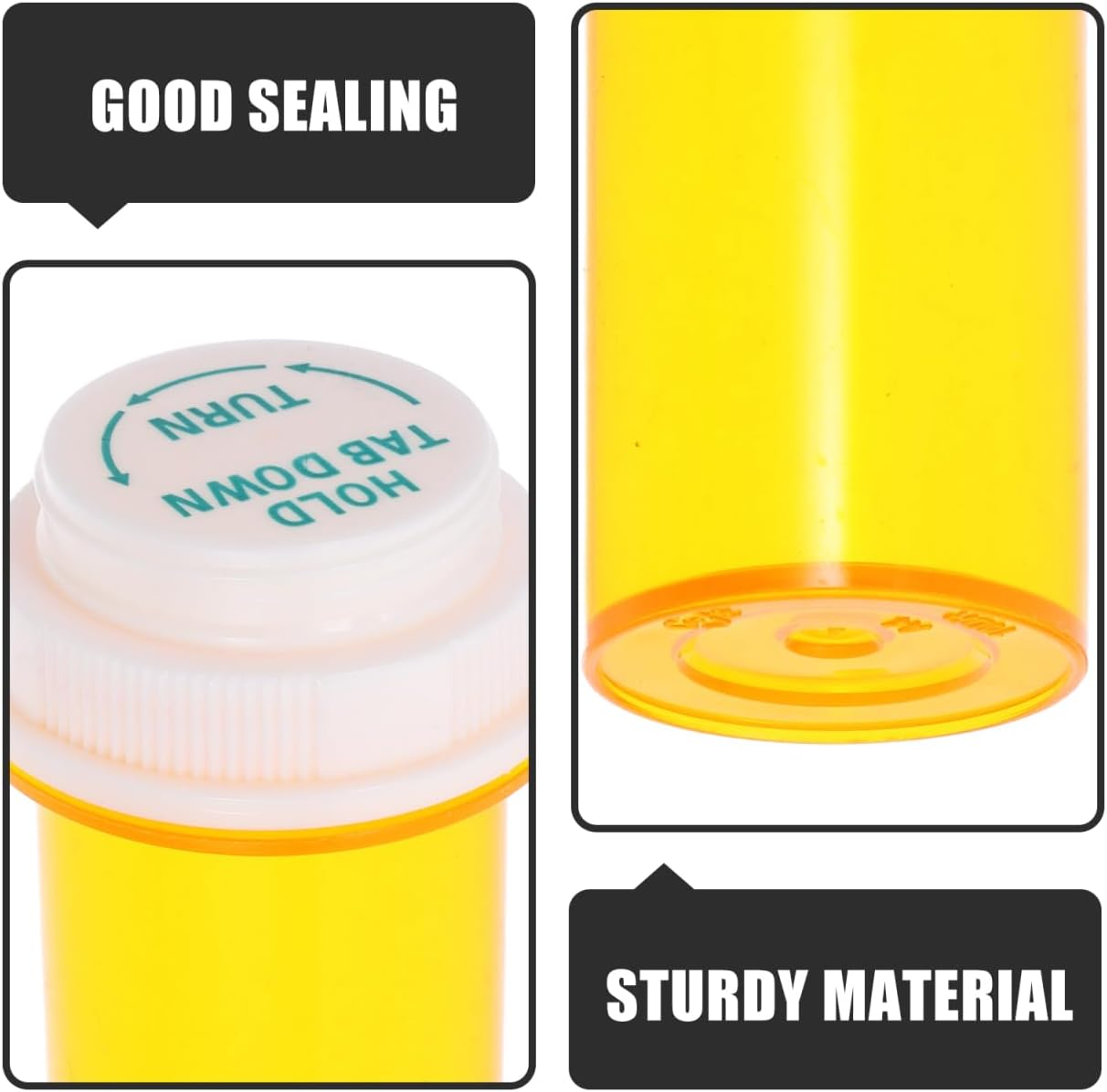 FOMIYES Portable Pill Bottle Storage Box 10Pcs Lightweight Plastic Pill Organizer for Travel and Daily Medication Reusable Sealed Containers with Large Capacity image number 5