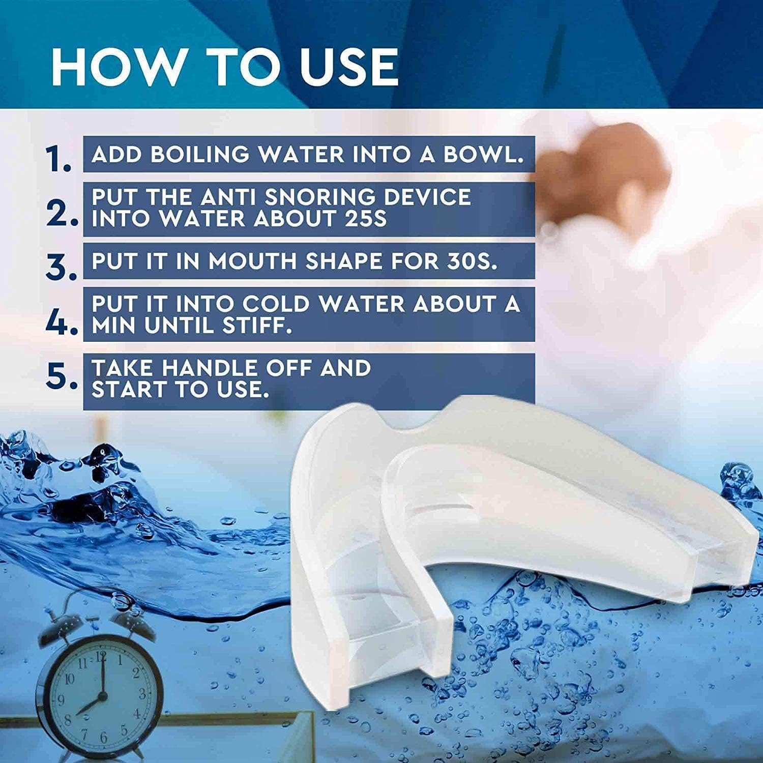 Professional Mouth Guards, Snore Stopper Mouthpiece, anti Snoring Solution Devices Sleep Aid Custom Night Mouth Guard Fit Night Dental Guard image number 3