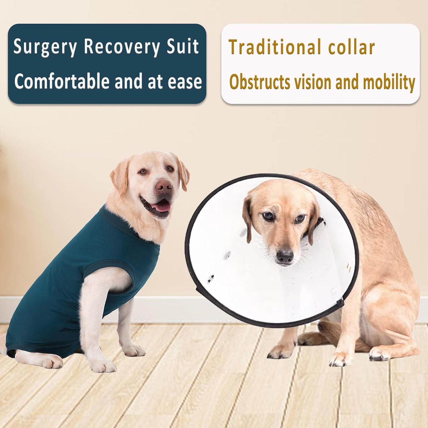 Axcimond Dog Body after Surgery Leak Protection Dog Surgery Body Dog Castration Male Medical Pet Shirt Dog Onesie Wound Protection Suits for Dogs with Velcro Fastening Alternatives to Cone And image number 1