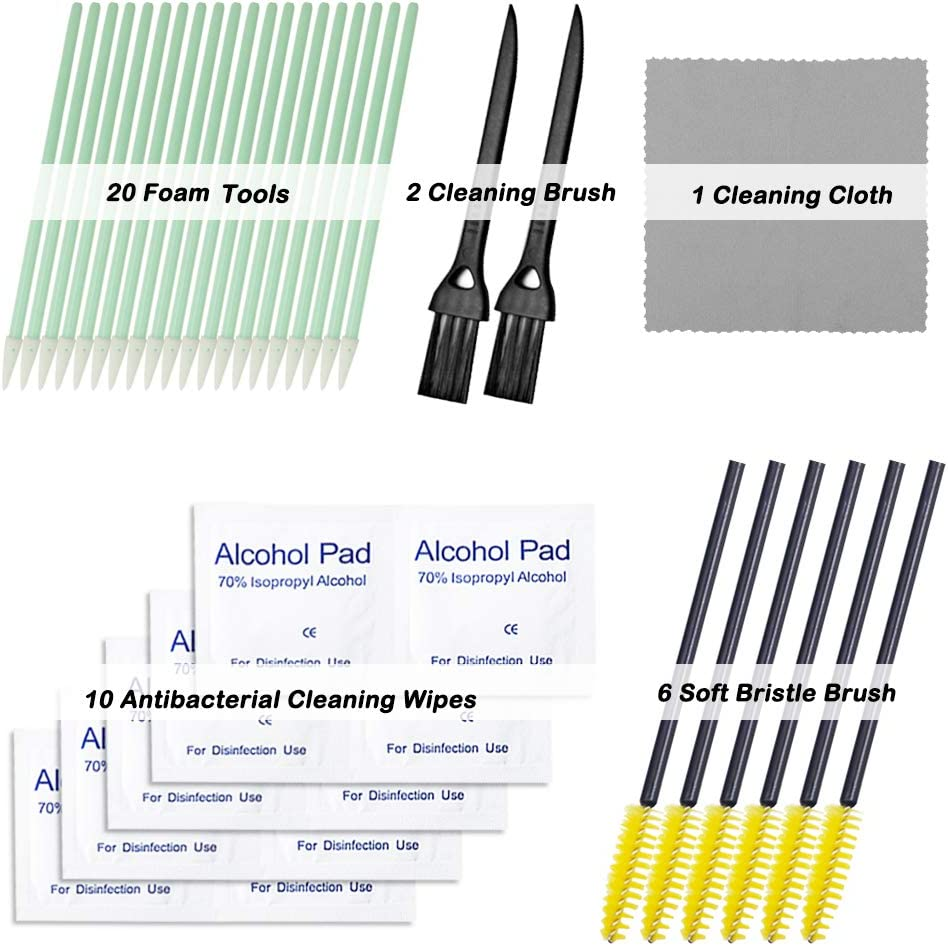 Yucool 39 Pcs Multifunctional Cleaning Kit for Electronic Devices, Keyboard Cleaning Brush, Headphones Cleaner Kit Compatible with Cell Phone, Airpods and Case image number 3