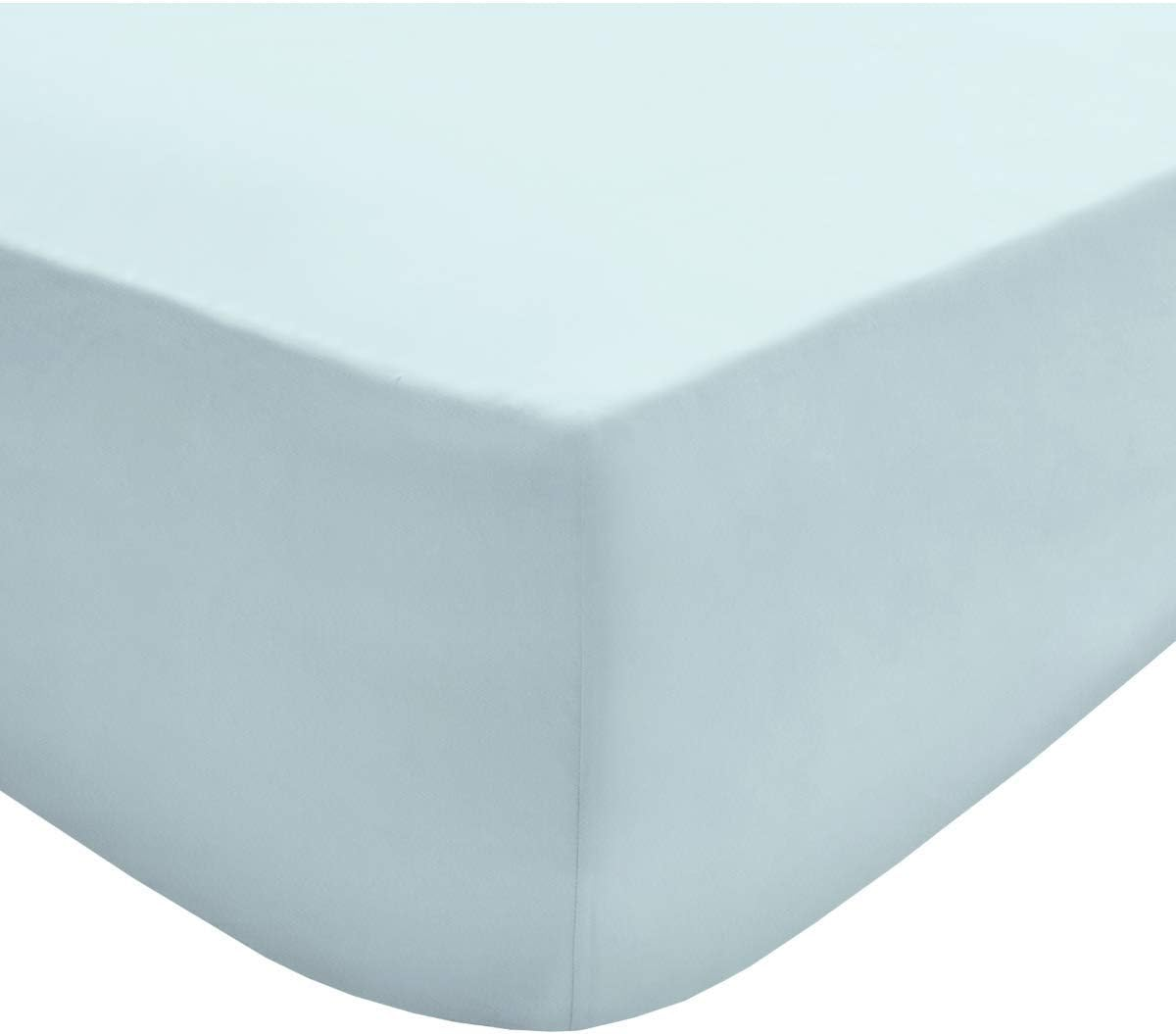 Sleepdown Taupe Plain Fitted Sheet Non-Iron 180 Thread Count Percale Poly Cotton Easy Care 25Cm Deep Pocket Bedsheet Bed Linen - Single