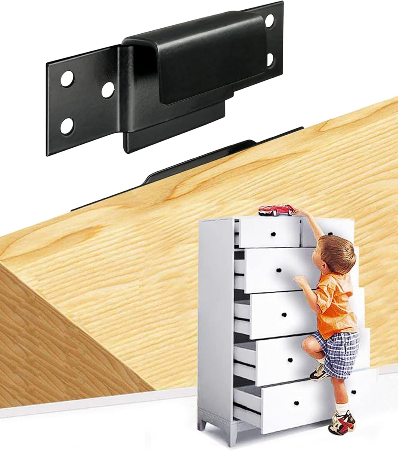 Furniture Straps for Baby Proofing 6 Pack Heavy Dutychild Proofing Furniture Anchors Furniture Wall Anchors anti Tip for Cabinets, Closets Dresser Drawer Cabinets Closets Bookshelves