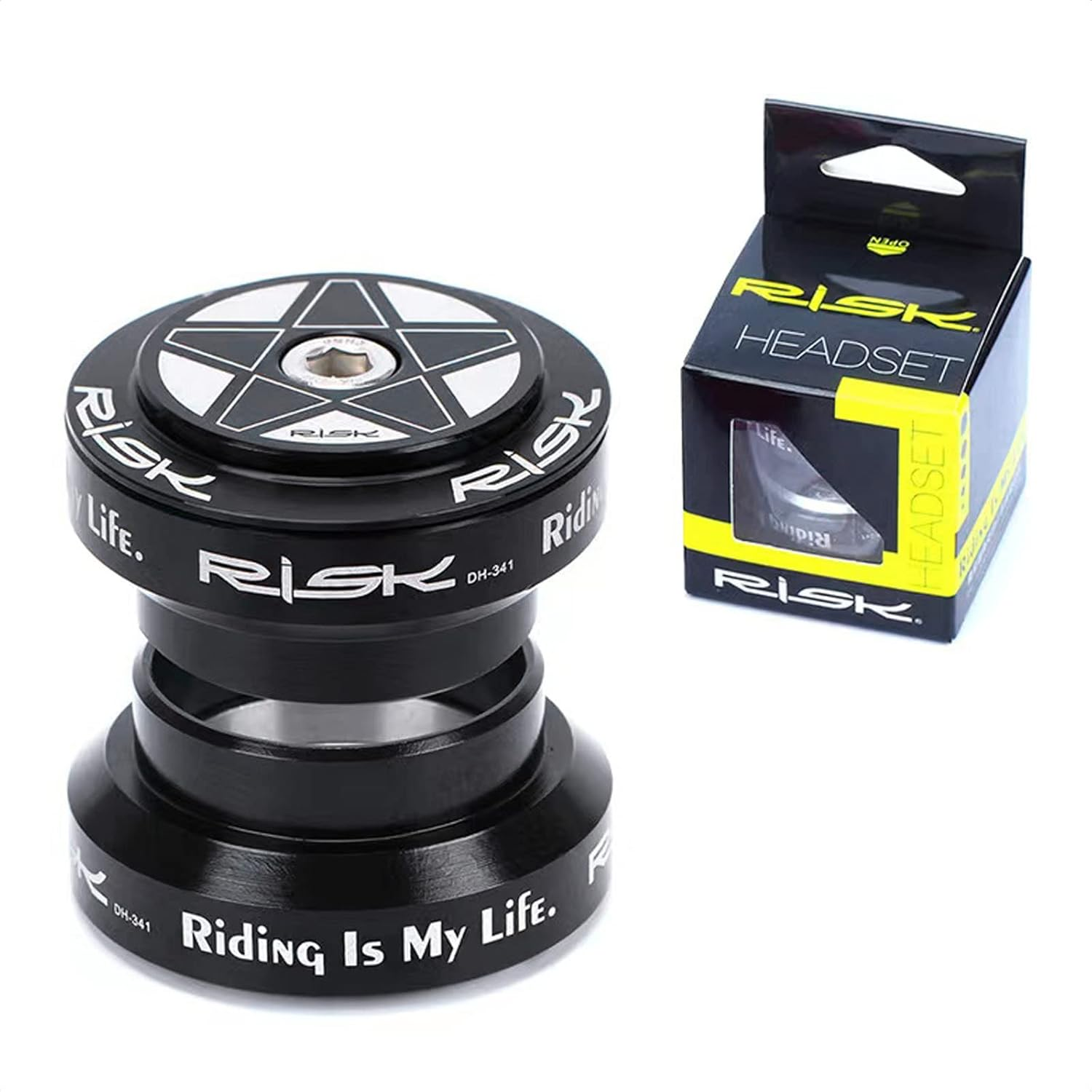 Bike Fork Headset, 34Mm Bicycle Bearing Headset CNC High Precision Machining Aluminum Alloy Accessory image number 1