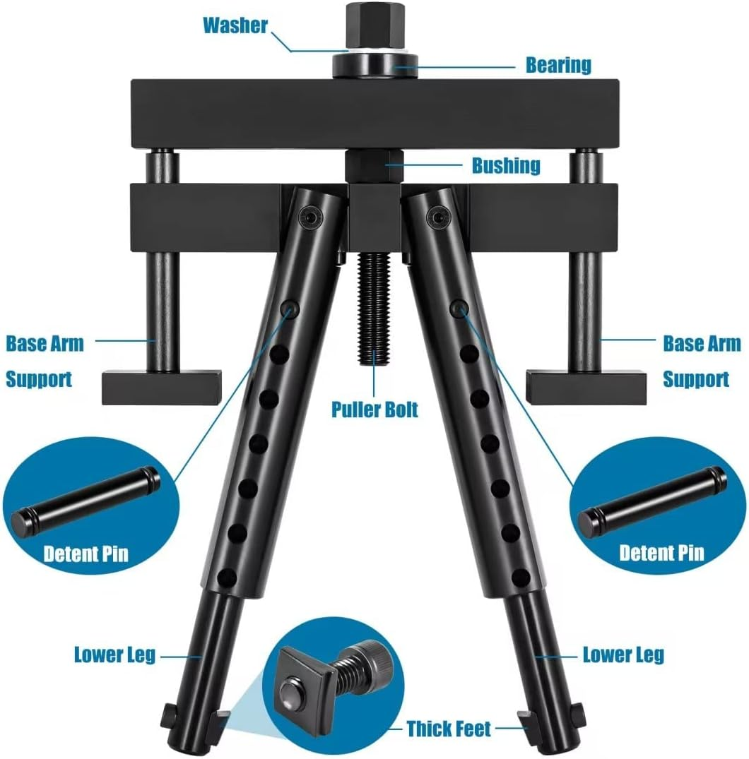 Yoursme Heavy-Duty Truck Universal Cylinder Liner Puller PT-6400-C Fit for Mack Cummins Caterpillar Detroit International Engine Wet Liners 3-7/8 to 6-1/4 Bore image number 6