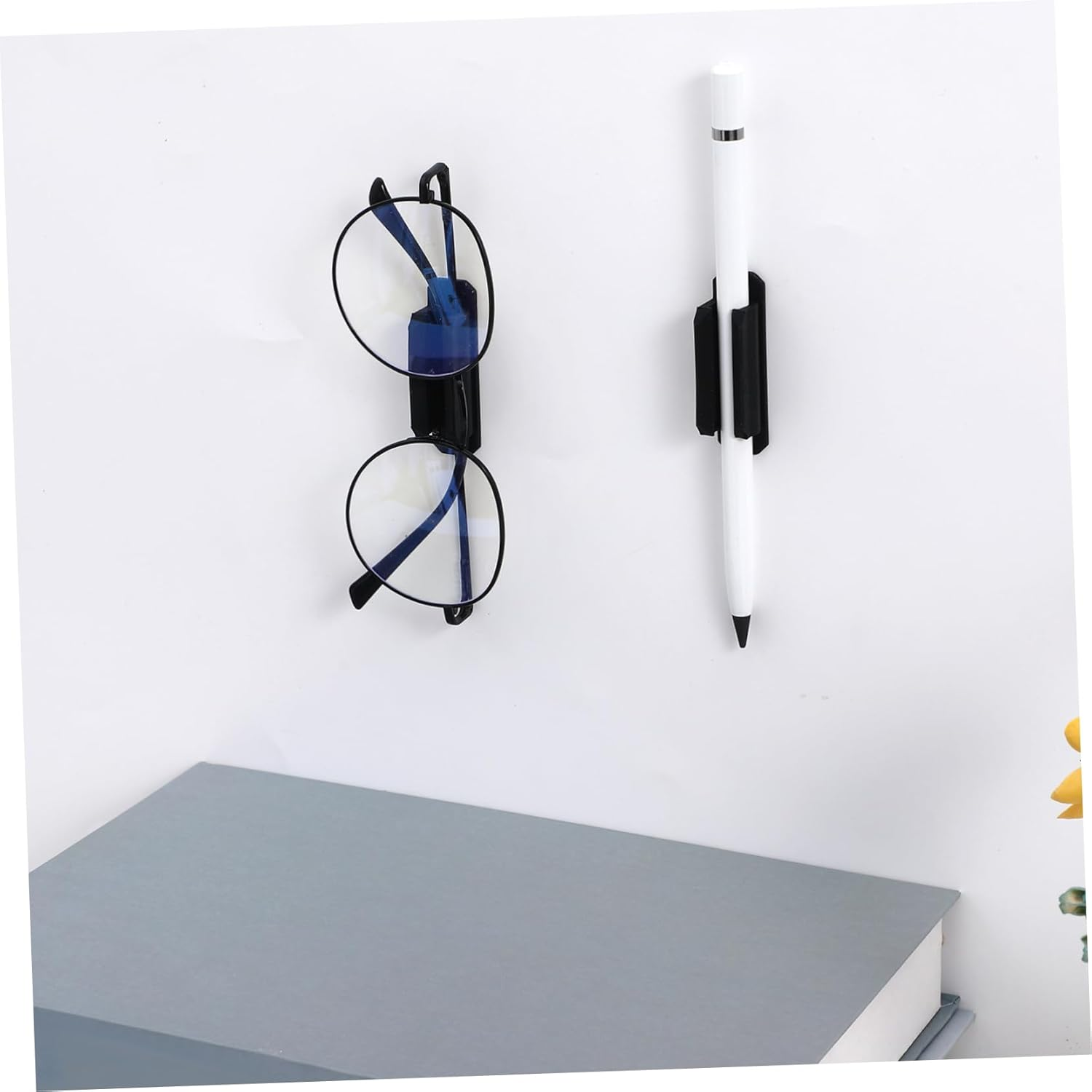 20Pcs Black Silicone Pen Holder Stick on Pen Clips Adhesive Pencil Organizer for Desk Classroom Teacher Accessories Desktop Storage image number 3