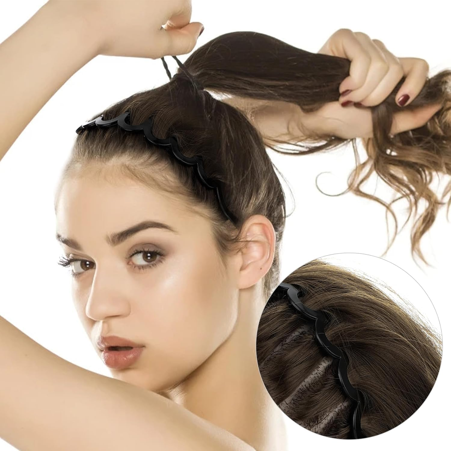 KOMUNJ Pack of 3 Zigzag Headbands, Women'S Comfort Zig Zag Headband for Women, Men, 3 Colours image number 4