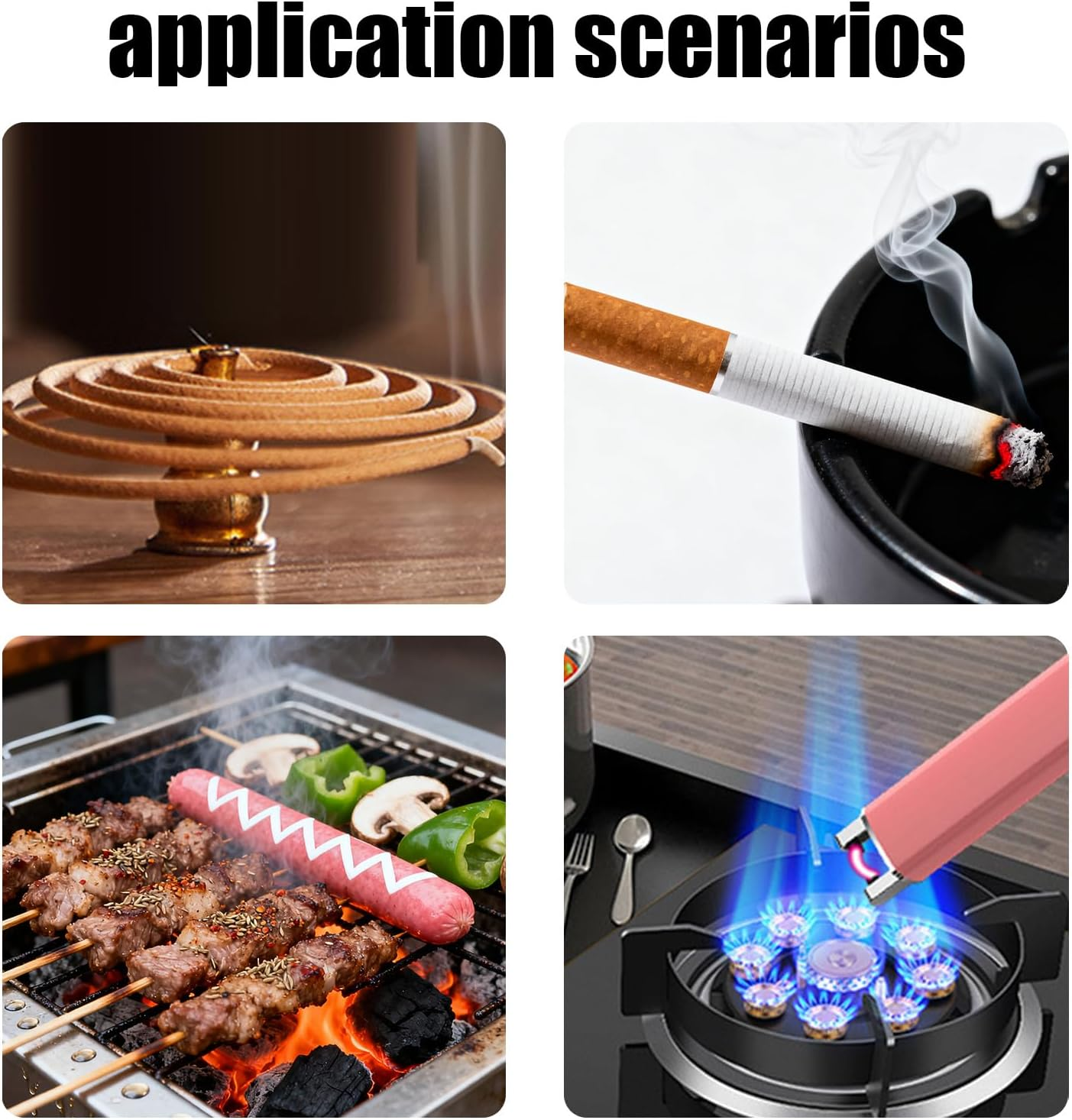 2 Pieces of Candle Electric Lighters, Rechargeable Lighter, Candle Lighter for Light the Candlese. Electronic Pulse Ignition(Gradient Light Blue, Gradient Green) image number 6