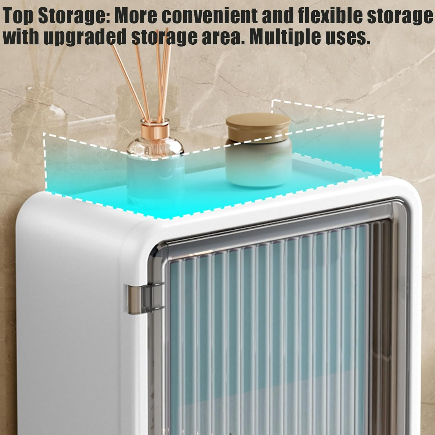 Tissue Holder | Wall Mounted Tissue Storage Box Cabinet,Waterproof Storage Organizer for Wet Wipes Scrubber Toiletries Makeup Apartment Kitchen Bedroom Organization image number 6