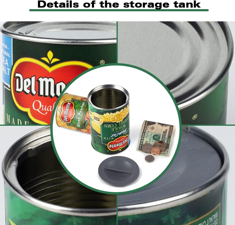 Fake Whole Kernel Corn Can Safes and Fake Peach Can Safes Diversion Secret Stash Safes(Pack of 2,Yellow and Green) image number 4