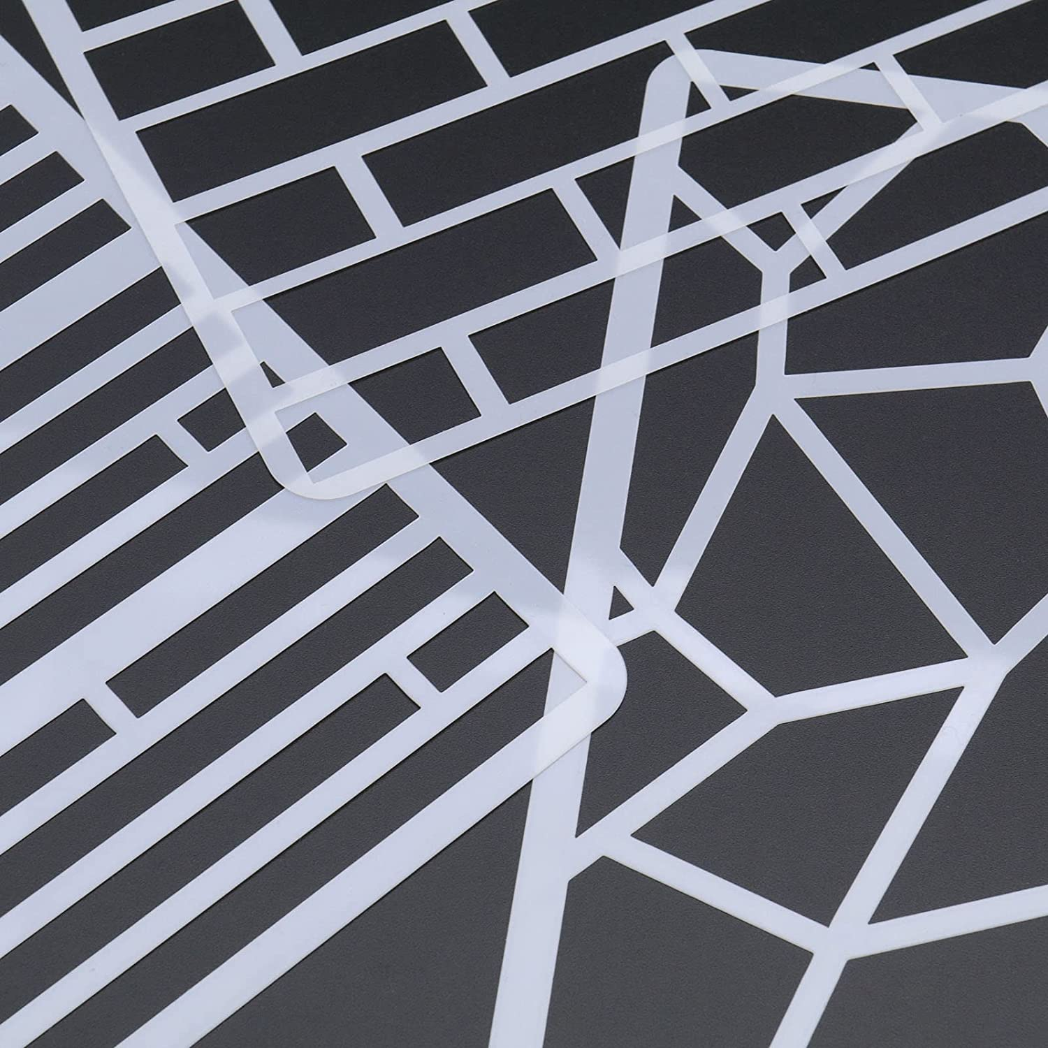 Emsea 16PCS Geometric Stencils Painting Templates Set for Scrapbooking Tile Furniture Wall Floor Decor Craft Drawing DIY Art Supplies 20X20Cm image number 4