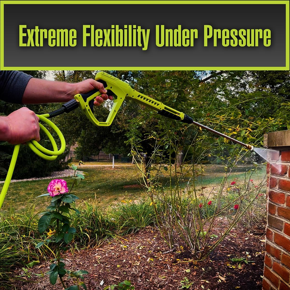 Flexzilla Pressure Washer Hose 5/16" 50' M22 3100PSI, Zillagreen - HFZPW3550M-E image number 5