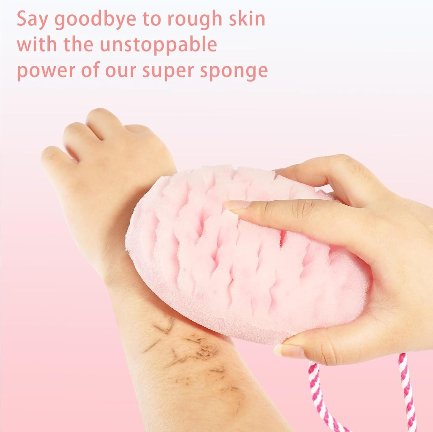 Bath Sponge for Kids Cute Loofah Sponge Reusable Body Sponge Exfoliating Bath Sponges for Women Children Soft Washing Shower Scrubber 2 Pcs image number 5