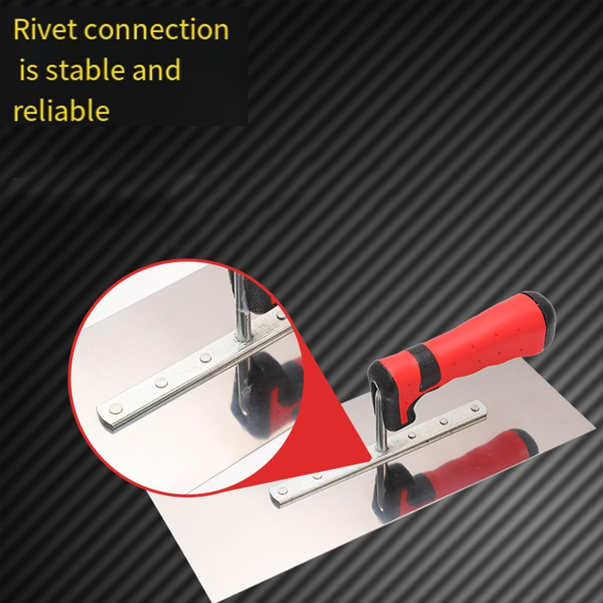 AIMALL Mason Trowel Set, Sharp Tooth Square Tooth Flat Trowel for Tiling and Plastering, Premium Stainless Steel Blades, Durable Aluminum Handle