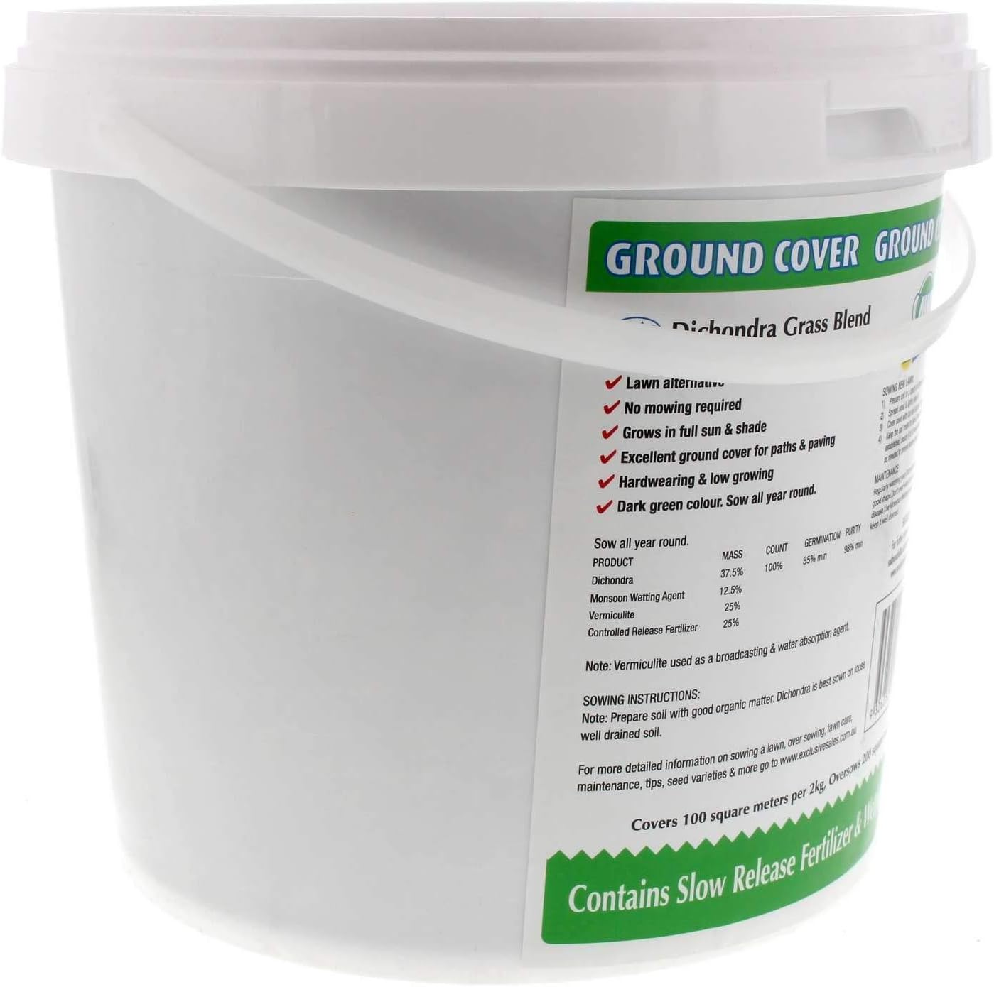 Lawn Pro Dichondra Ground Cover Blend Grass Seed 2Kg EMS Garden Premium image number 3