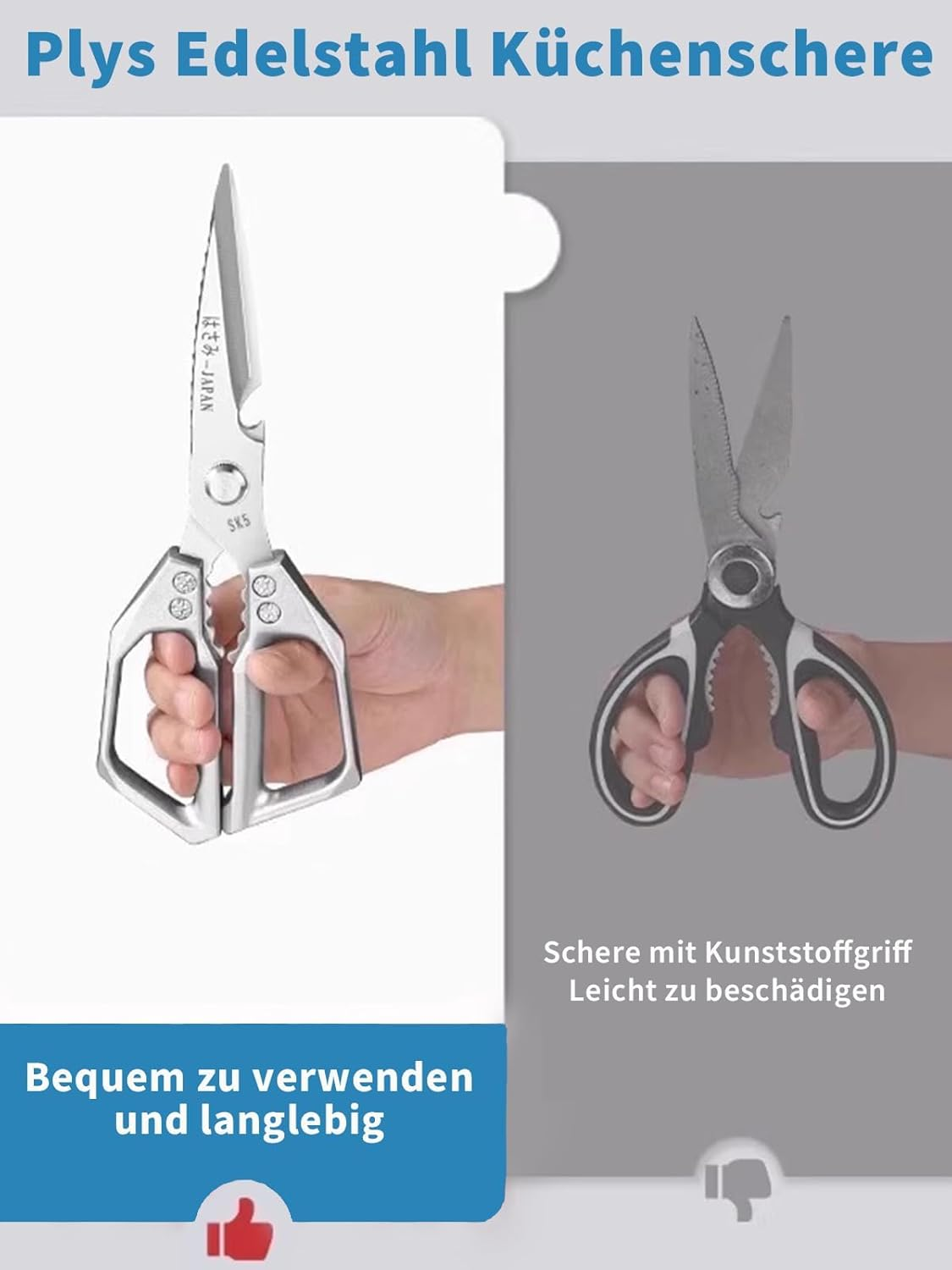 Kitchen Scissors Multifunctional Heavy Duty: Stainless Steel Sharp Blade Durable Kitchen Shear Poultry Cutting