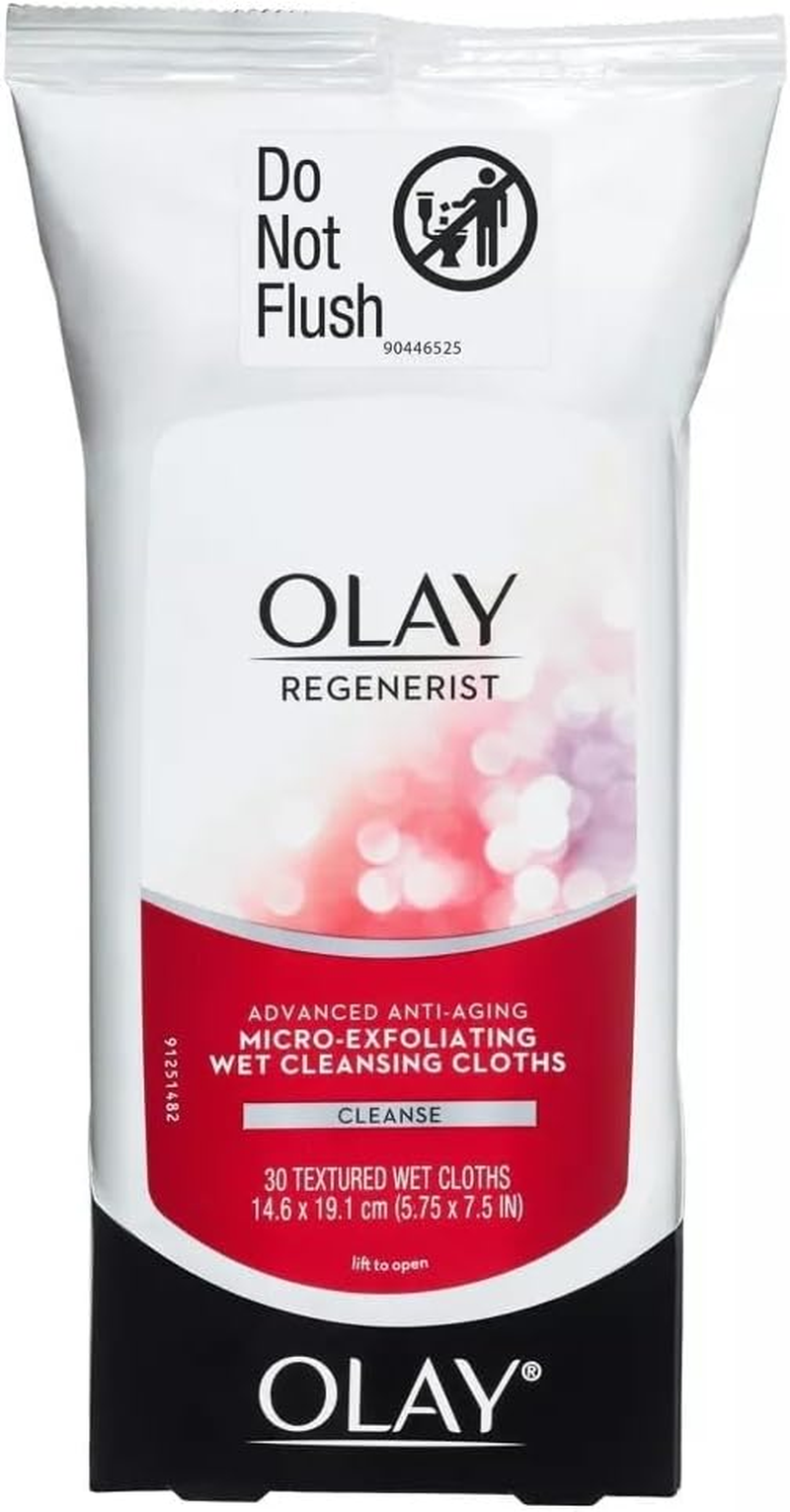 Olay Regenerist Micro-Exfoliating Wet Cleansing Cloths (Pack of 30)