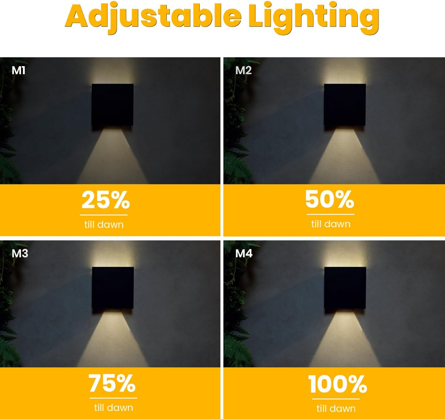 SOTTLOT Solar Wall Lights, 4000K 700LM up and down Solar Lights Outdoor Waterproof, Super Brightness Cube Design LED Solars Outdoor Light Decorative for Porch Patio Yard Fence image number 1