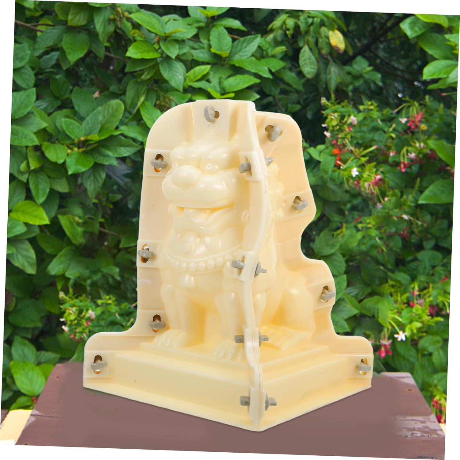 MERRYHAPY Roman Column and Stone Lion Concrete Mold for Walkways Outdoor Decor, Thickened Plastic Ball and Balustrade Forming Mold, Balcony Fence Post Caps DIY Landscaping Ornament image number 1