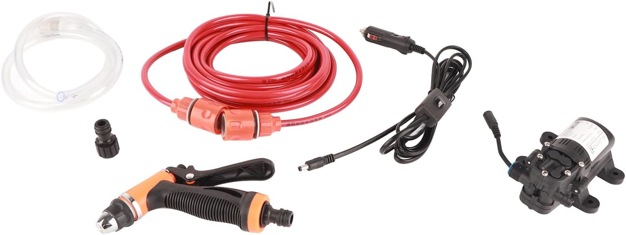 TOPINCN 12V High Pressure Electric Car Washer Machine Pump Kit with Water Spray Gun - Suitable for Car, Air Conditioner, and Floor Washing image number 2