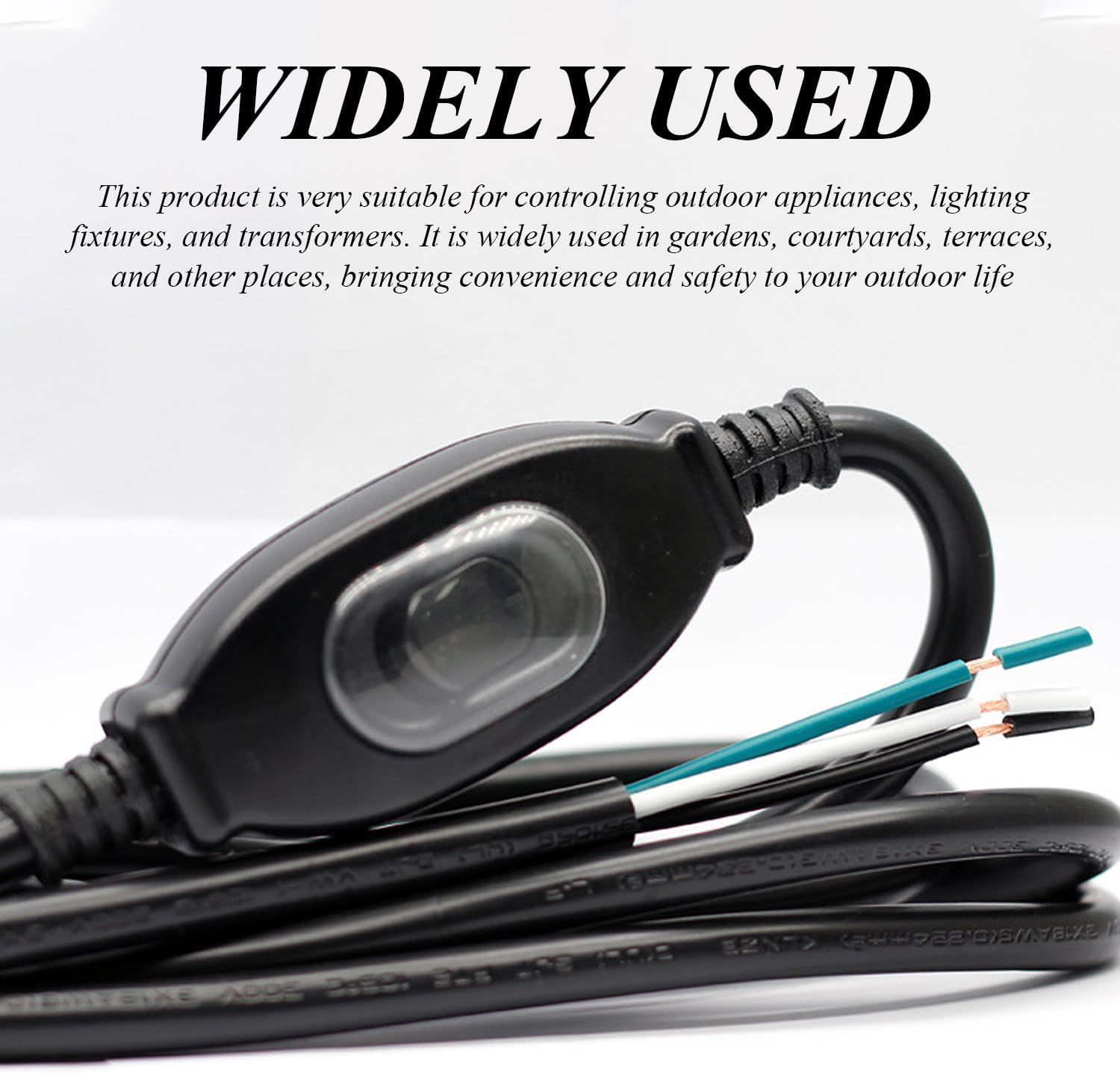 BIFHIG 2 Rainproof Double Switches, Waterproof Cable Switches for Outdoor Use, Inline Push Button Switch, Suitable for Electrical Appliances, Lamps, Transformers image number 2