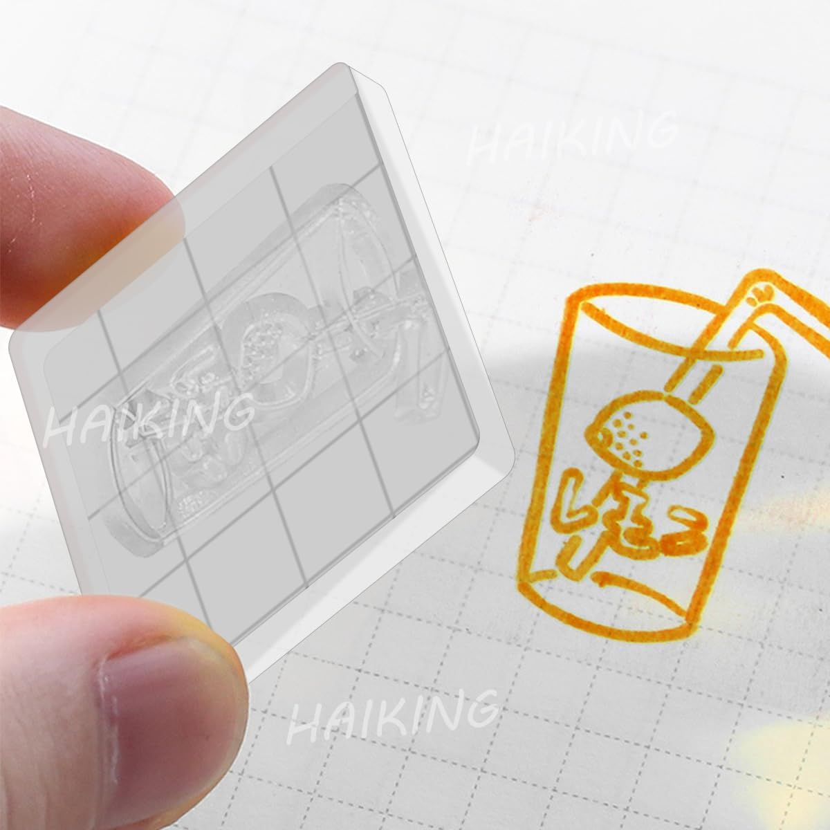 HAIKING Clear Stamping Tools, 6 PCS Acrylic Block Pad for Scrapbooking, Crafts Making (6 Sizes)