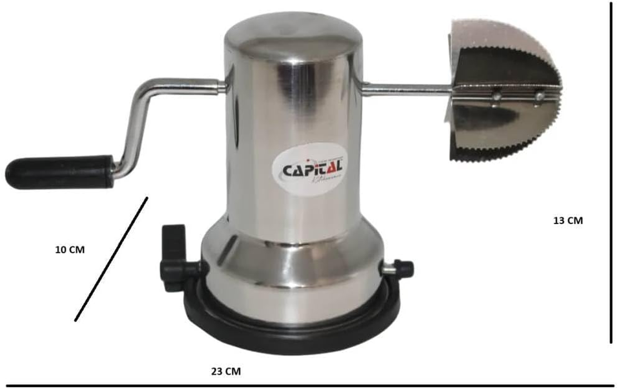 Coconut Scraper/Coconut Grater Shredder Stainless Steel Body with Vacuum Base Hand Operated image number 2