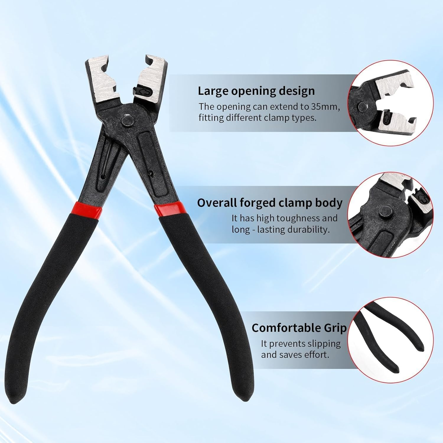 Essential Electrical Disconnect Pliers for Cars - 4 Pieces Set Including Automotive Connector Separator Tool and Fuel Line Petrol Clip image number 4