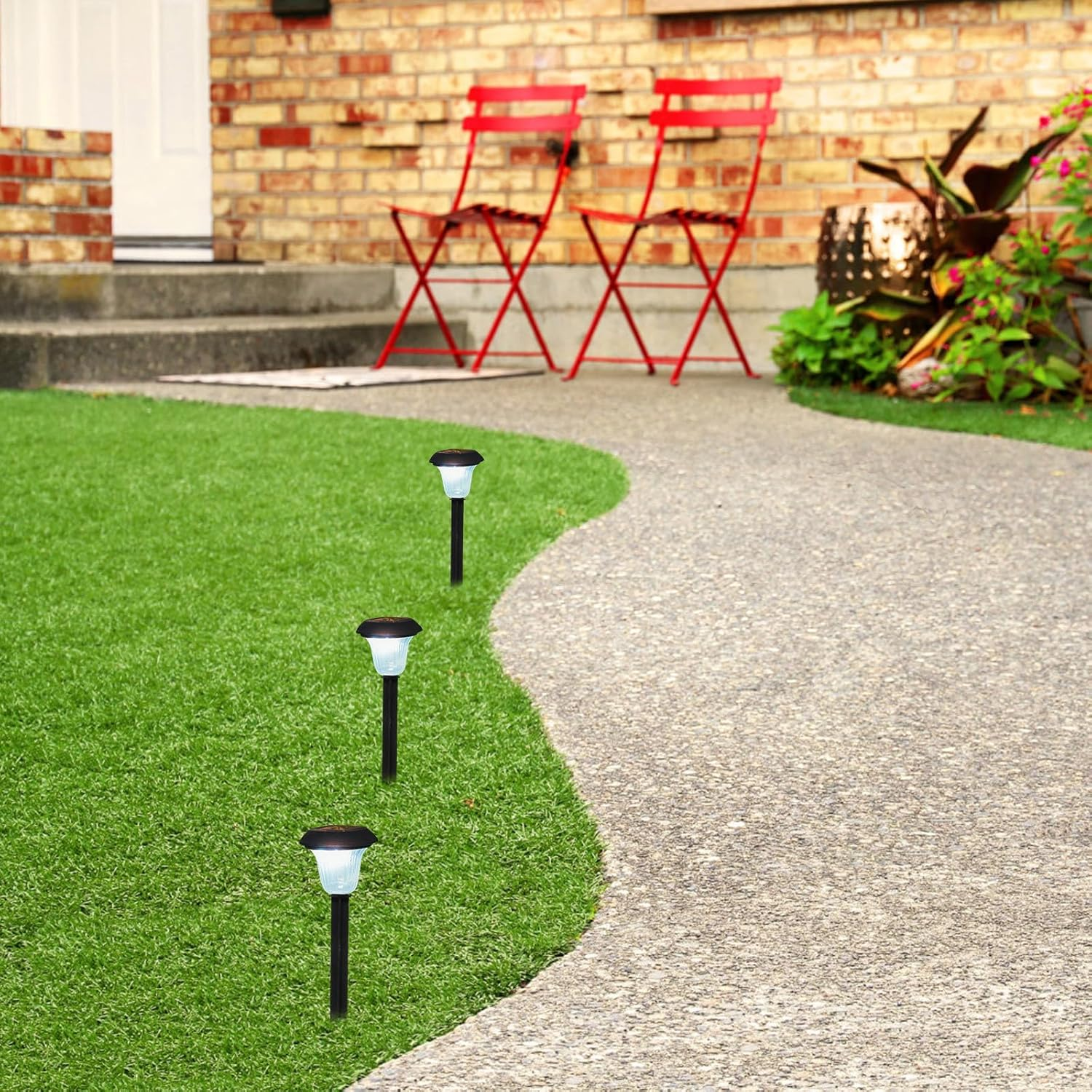 GARIOUANS 10Pcs Plastic Ground Stakes for Solar Yard Lights Replacement Landscape Light Stakes for Garden Pathway Accessories image number 1