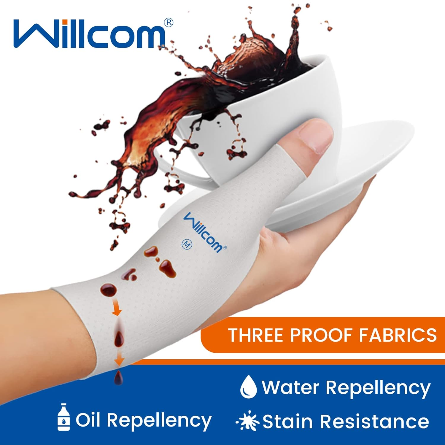 Willcom Thumb Wrist Brace Compression Sleeve (2 PCS) for Arthritis Pain Relief Protector Support, Soft Elastic Fabric Thumb Spica Splint Glove Liner for Women and Men -Fits Both Hands (Small) image number 2