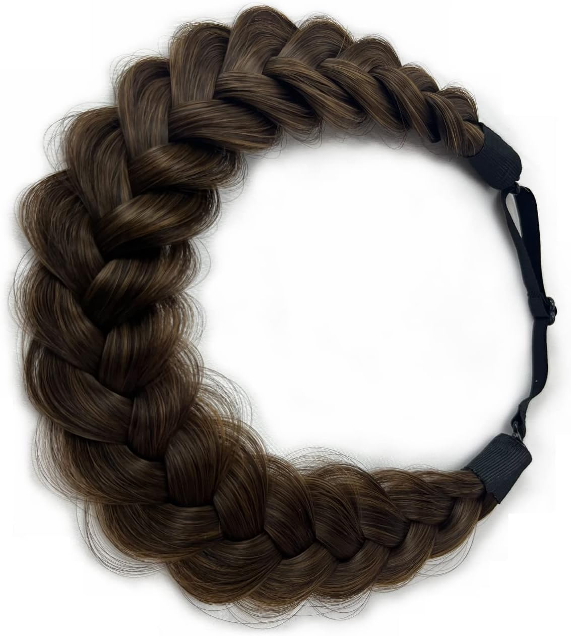 STHEJFB Braided Headband, 2 Strands Messy Classic Chunky Braided Elastic Elastic High Quality Synthetic Braided Headband Women Girls Bohemian Style 65G image number 6