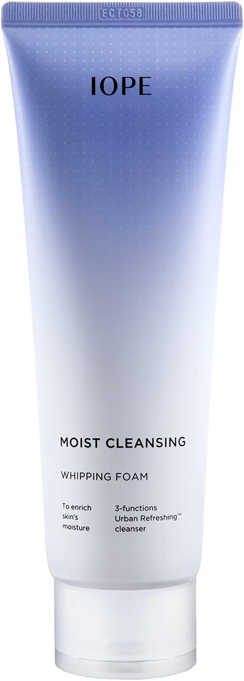 IOPE Face Wash, Moist Cleansing Whipping Foam, Daily Cleanser for Gentle Exfoliation, Makeup Remover for All Skin Types - Skin Hydration with Flower Extract - Korean Skin Care, 6.09 Fl Oz. image number 5