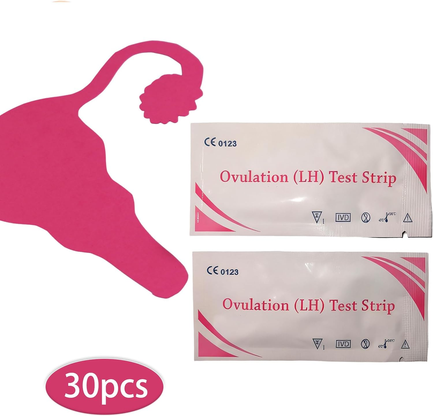 30-PCS High Sensitivity Ovulation Test Strips Personal Ovulation Predictor Kit for Women Accurate Fertility Monitoring