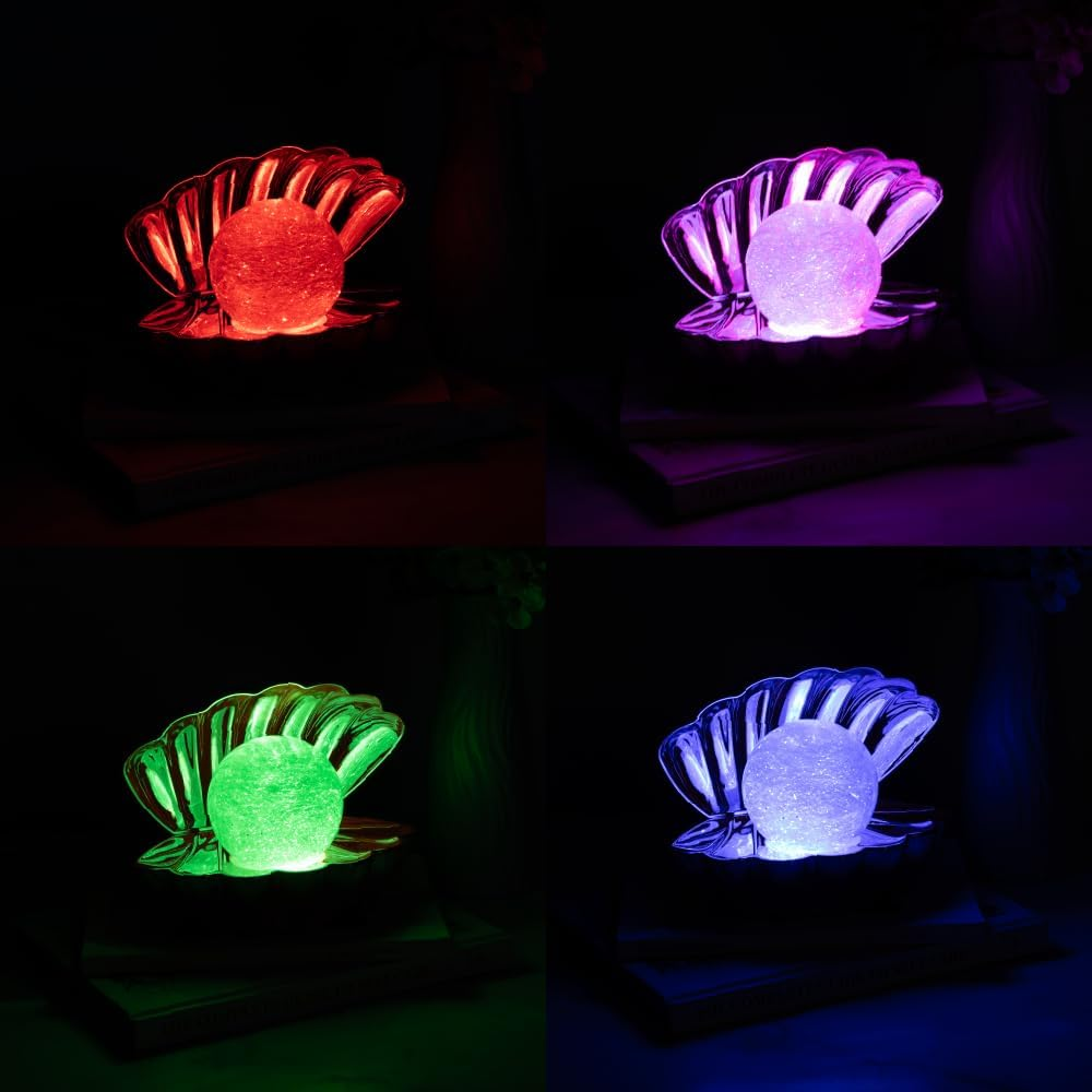Iridescent Glitter Pearl Shell Lamp image number 2