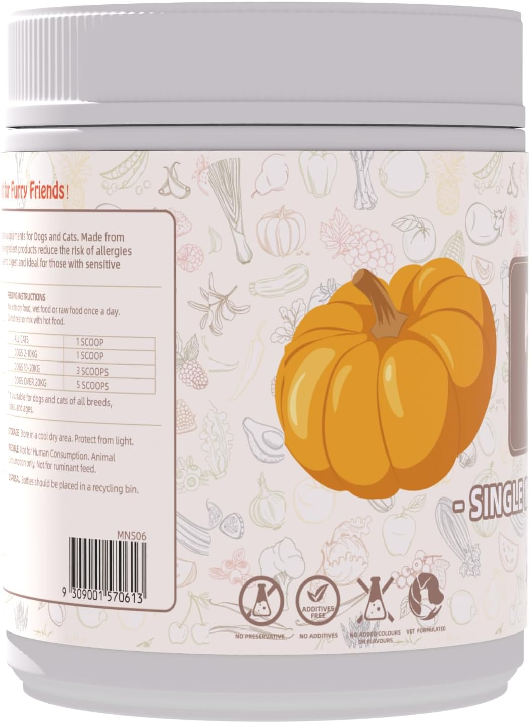 Mio'S Nature Pumpkin Powder 180G - Alleviate Gas, Diarrhea and Upset Stomach - Addresses Soft Stools, Constipation - for Dogs and Cats image number 2