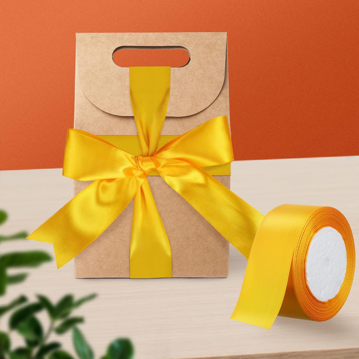 Tofficu 3Rolls Decorative Satin Ribbons for Wrapping Craft Projects and Event Decor Elegant for Weddings and Birthdays - Blue image number 4