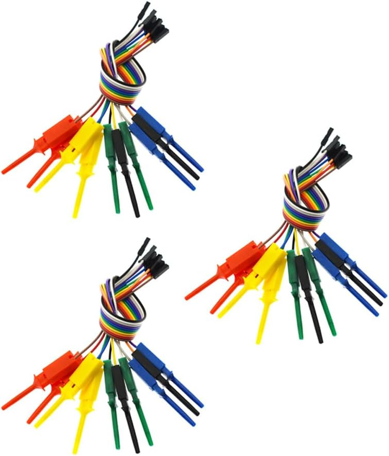 30Pcs Logic Analyzer Test Hook Clip Grabber Jumper Wires Interface Pins SOIC IC Precision Circuit Testing image number 2