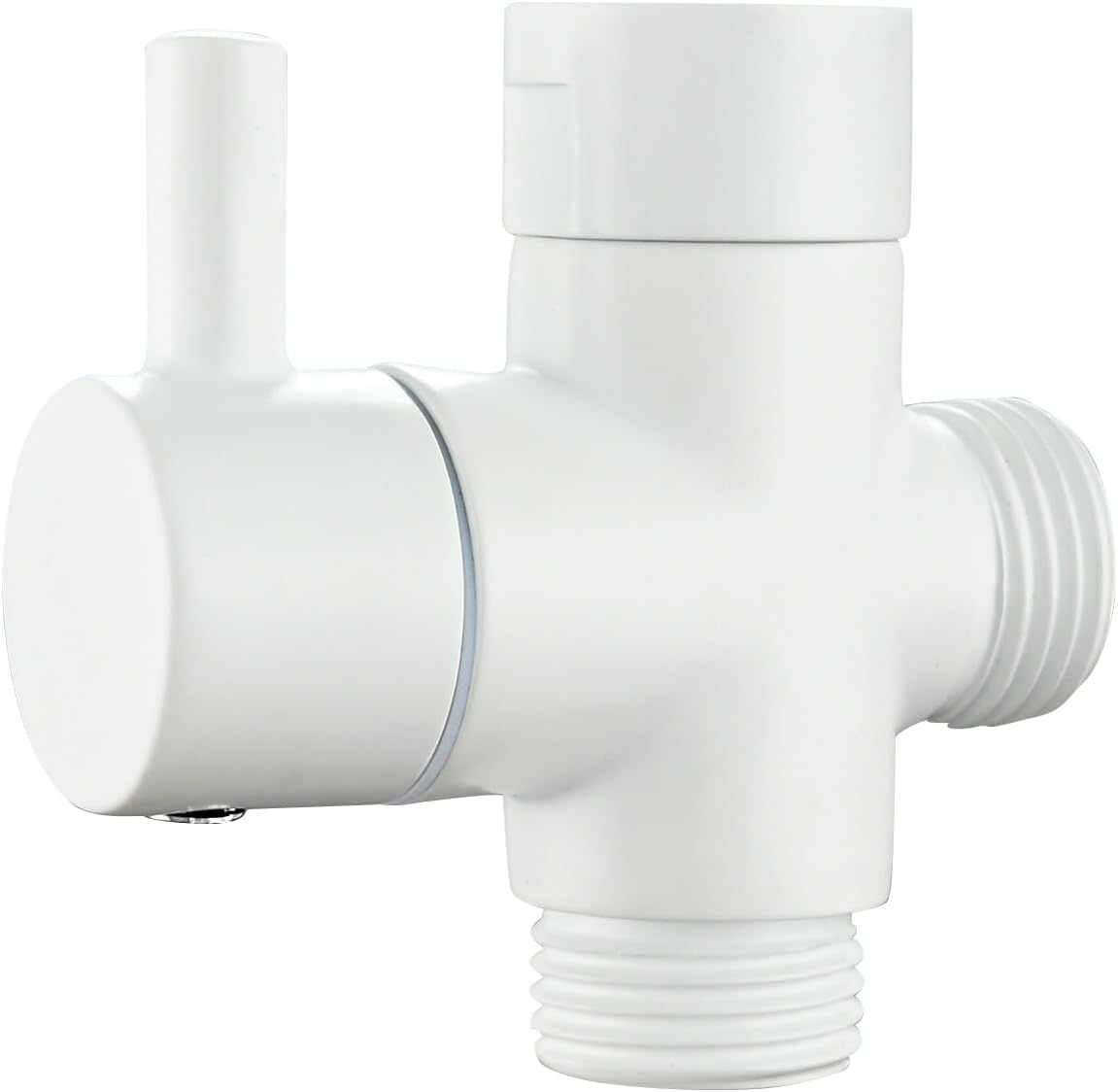 Tecmolog DSF007W Brass Diverter Valve Shower 3-Way Diverter Valve G1/2 Inch Shower System Replacement Part for Bathroom White