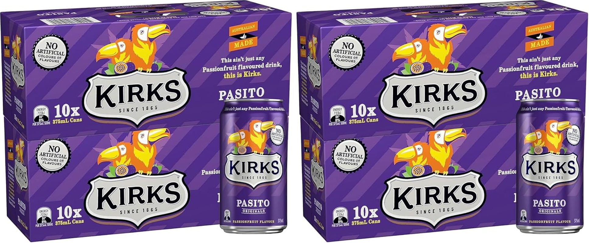 Kirks Pasito Soft Drink Multipack Cans 20 X 375 Ml (Pack of 2) image number 2