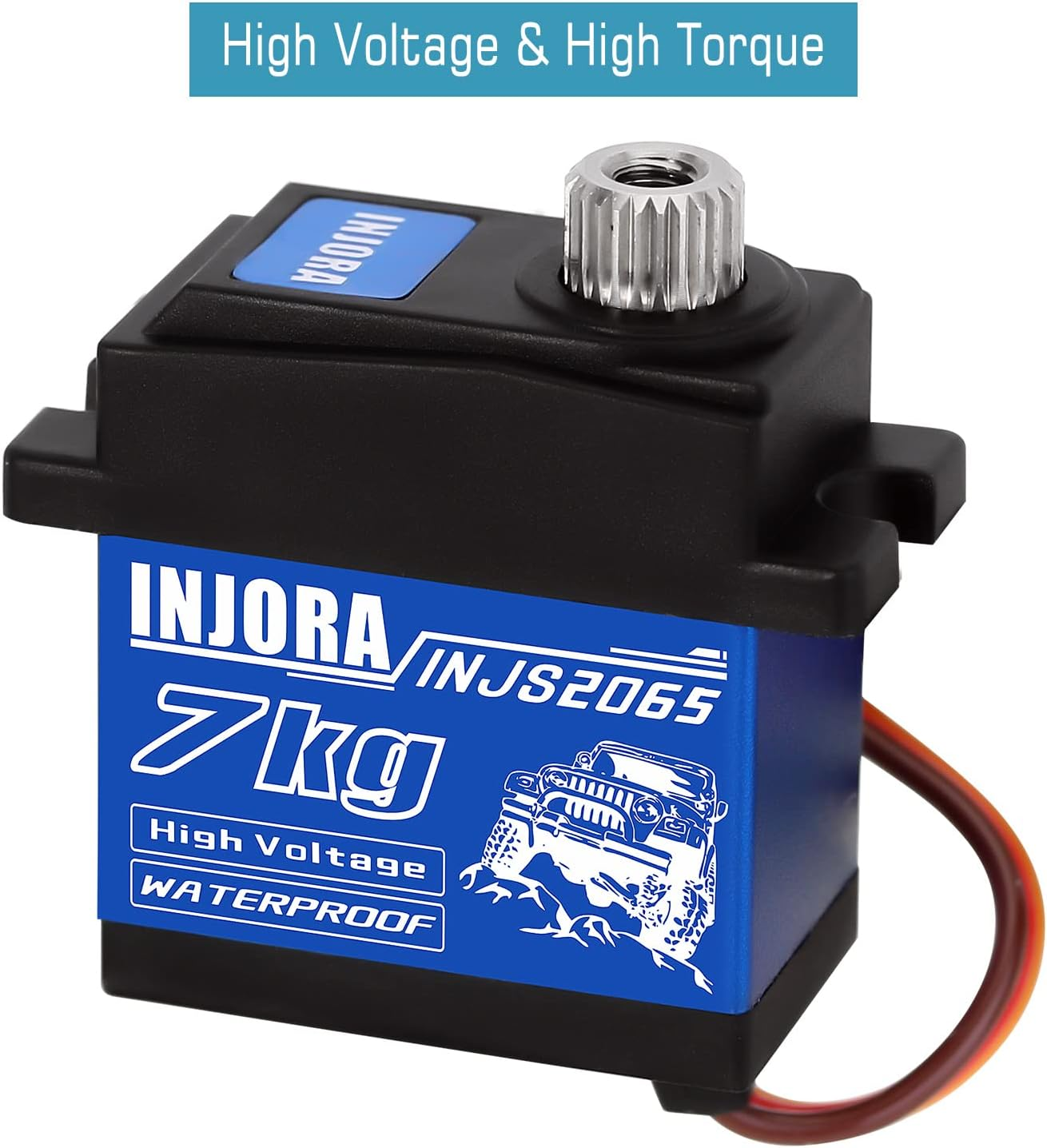 INJORA 7KG 2065 Digital Servo Waterproof High Voltage Sub-Micro Shift Servo for TRX4M TRX4 TRX6 SCX10 III 1/10 RC Crawler Car,1Pcs image number 4