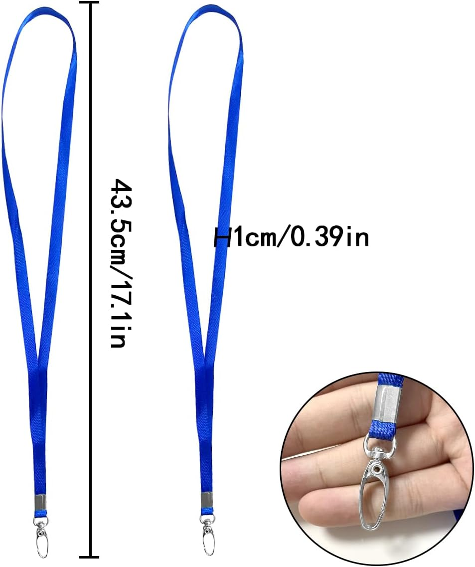 Badge Lanyards, 20PCS Durably Neck Lanyards for Ifor ID Badges, Ship Cards, Key (Blue) image number 1