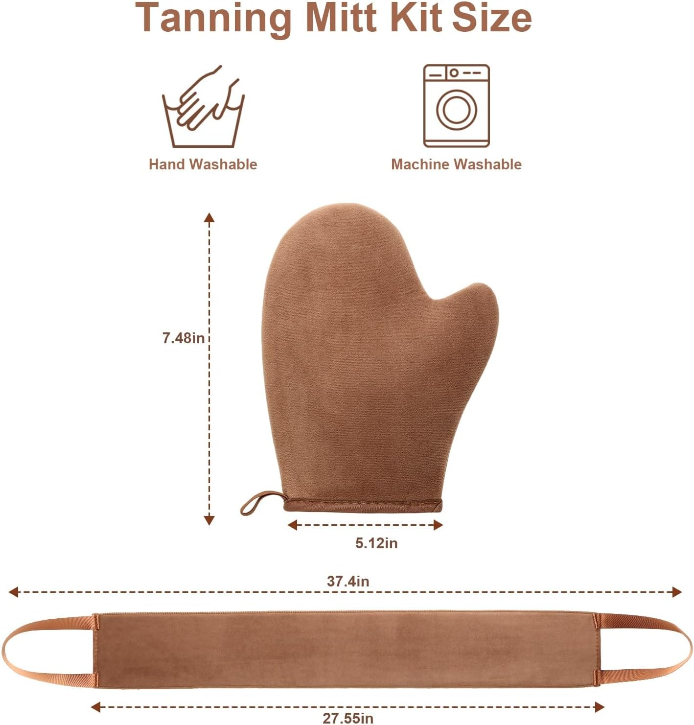2 in 1 Self Tanning Mitt Applicator Kit Self Tan Mit Self Tanner Mitt and Back Lotion Applicators for Your Back, Self Tan Mitt, Back Applicator Mitt for Self Tanner, Ultra Soft and Streak Free image number 2