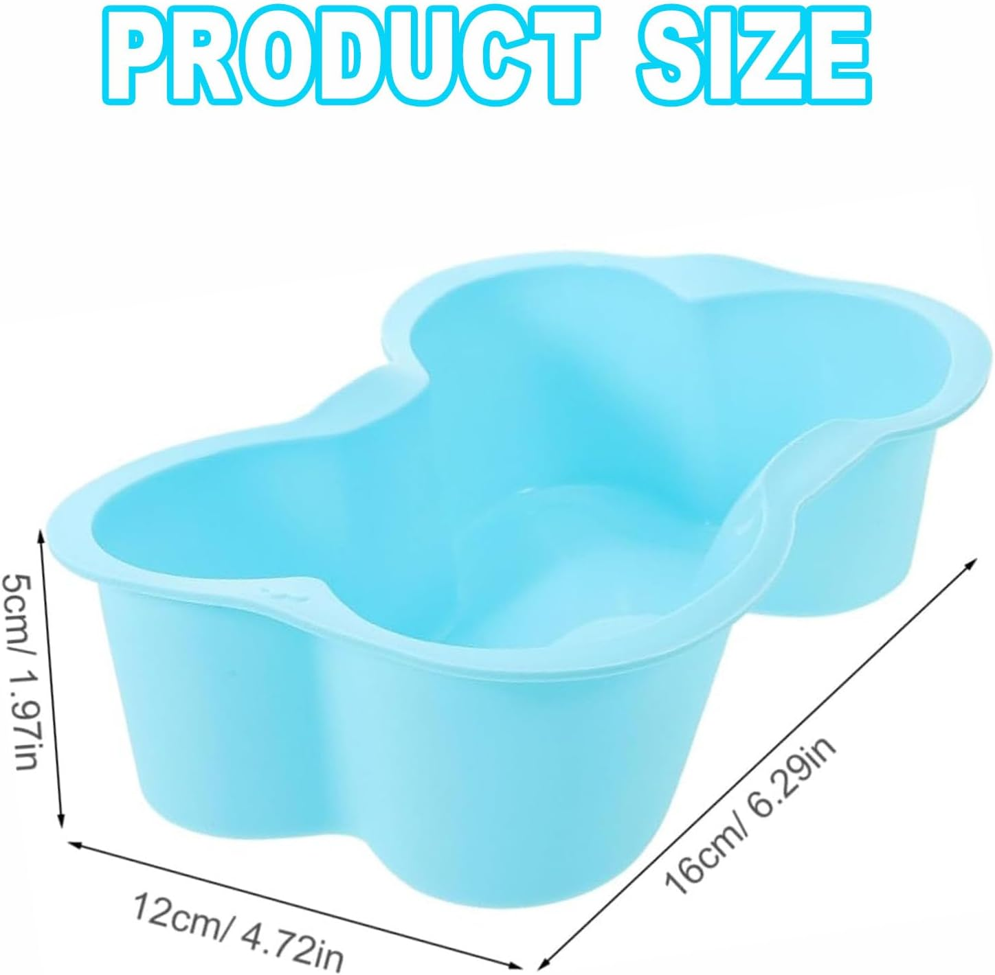 BEANPRECOY 2 Pcs Dog Bone Shaped Silicone Cake Mold - Large Baking Pan for Birthday Cakes, Muffins, Loaf Bread, Toast, Mousse image number 1